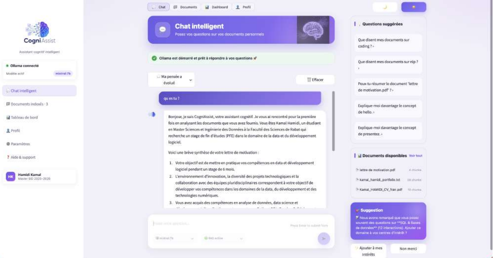 CogniAssist – AI Cognitive Assistant with Adaptive User Identity